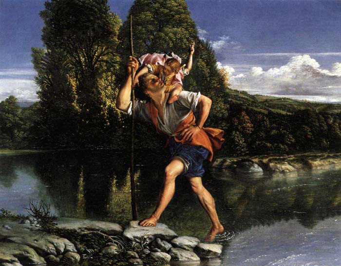 landscape with saint christopher